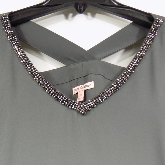 Juicy Couture Long Sleeve Criss Cross Back Open Shoulder Blouse Size XS - Picture 2 of 8